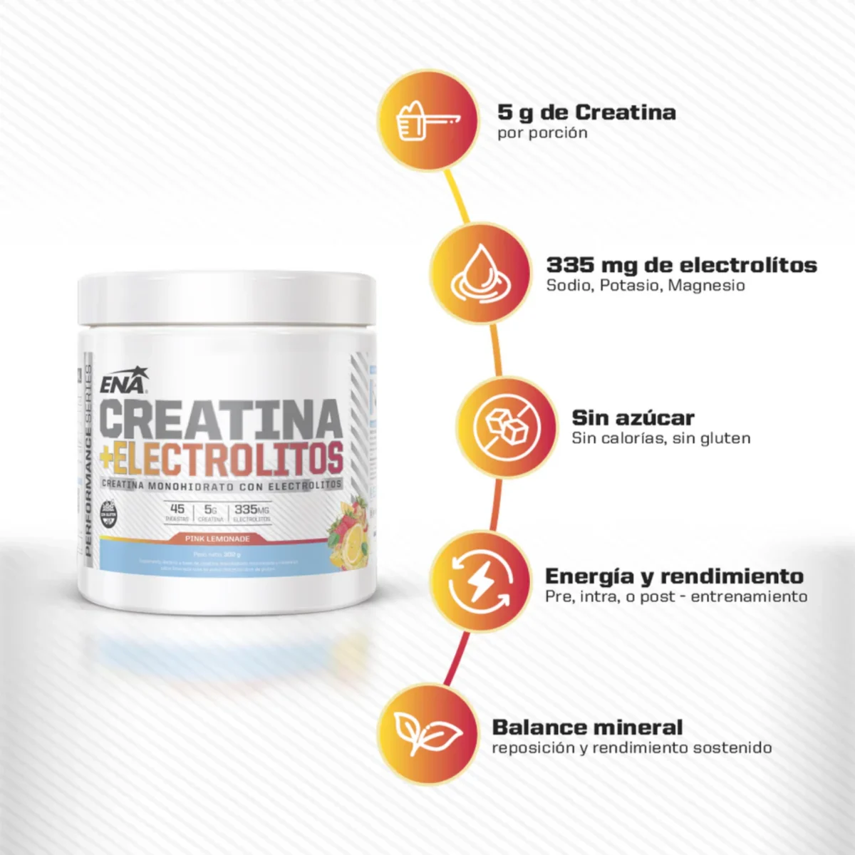 ENA Creatina + Electrolitos Monohidrato Micronizada