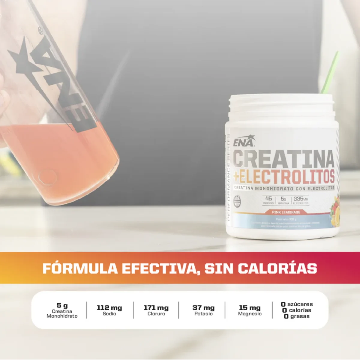 ENA Creatina + Electrolitos Monohidrato Micronizada