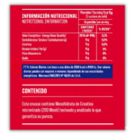 Mervick Creatine Monohidrato Micronizada Tabla Nutricional
