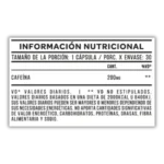 Star Nutrition Caffeine 200 Tabla Nutricional