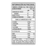 Star Nutrition Mtor BCAA Tabla Nutricional